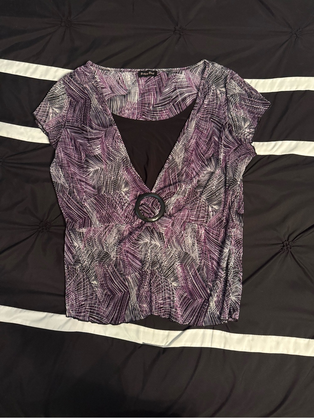 Purple Patterned Women’s Top